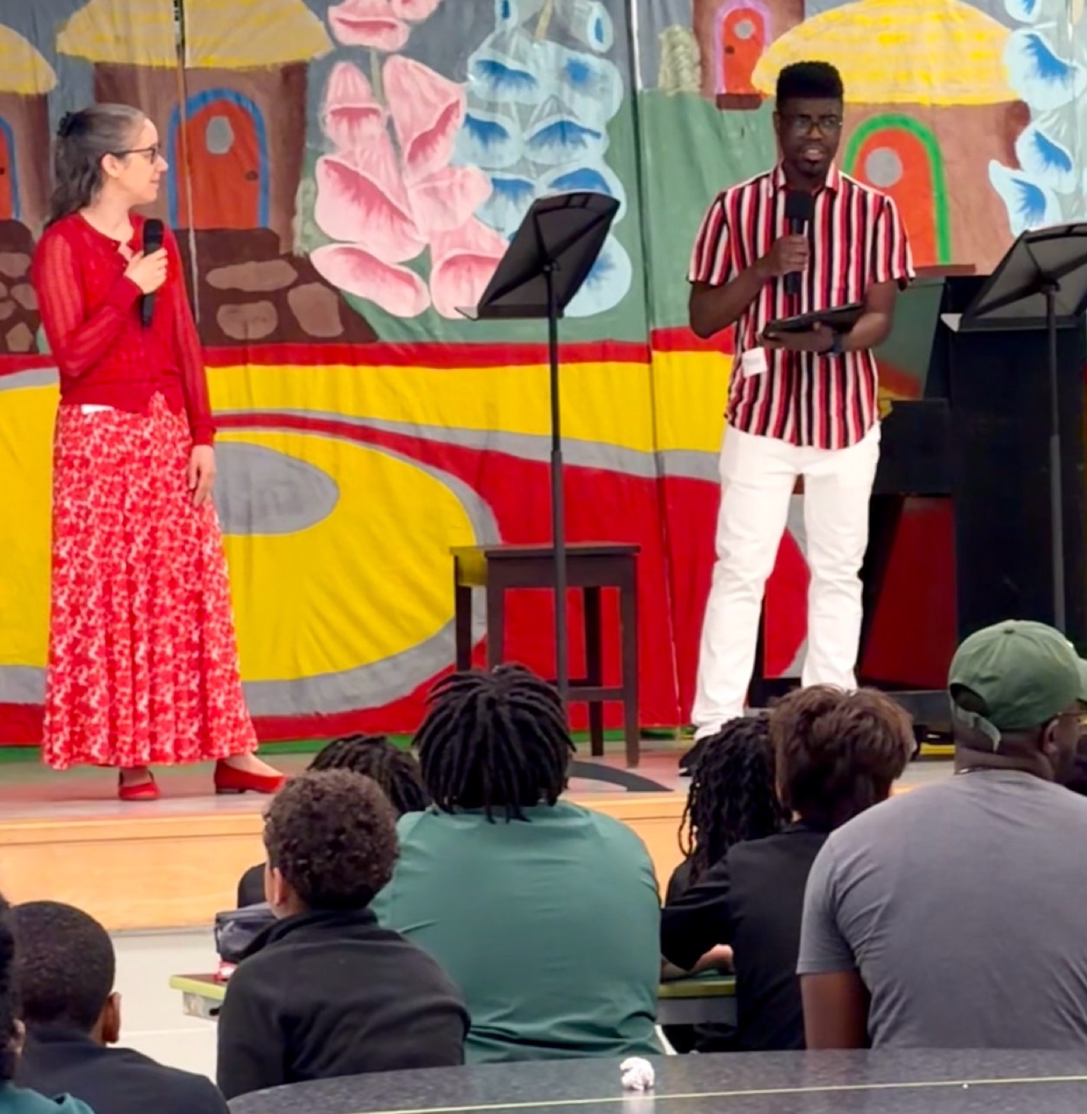 Kyle P. Walker leading an interactive program for students